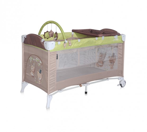 Манеж кровать Bertoni (Lorelli) Arena 2 Plus Beige&Green Bears