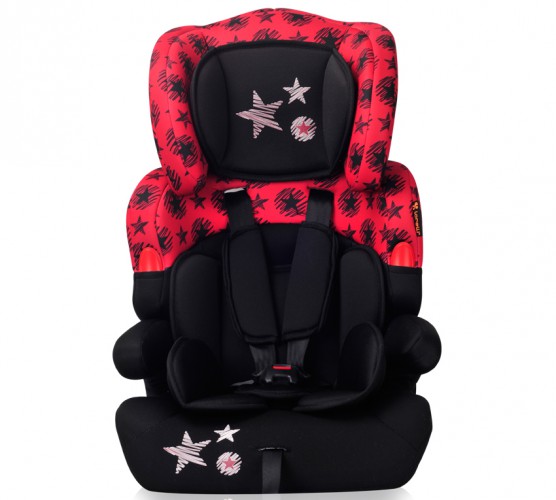 Автокресло Bertoni (Lorelli) Kiddy от 9 до 36 кг Black&Red Stars 1760