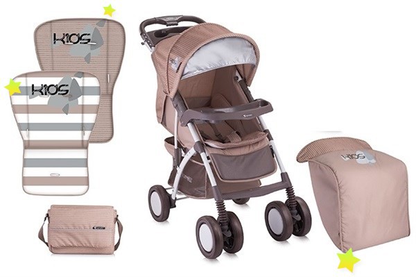 Прогулочная коляска Bertoni (Lorelli) RIO с накидкой на ножки Beige Kids