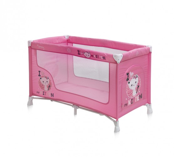 Кровать манеж Bertoni (Lorelli) Nanny 1 Pink Kitten