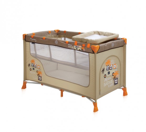 Кровать манеж Bertoni (Lorelli) Nanny 2 Beige Safari Tours