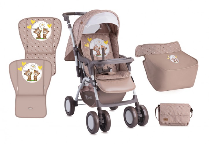 Прогулочная коляска Bertoni (Lorelli) COMBI Beige Daisy Bears 1730