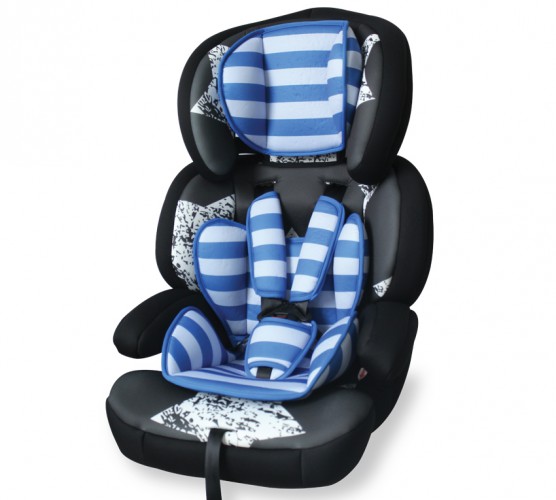 Автокресло Bertoni (Lorelli) 9 - 36 кг Junior Plus Premium Black&Blue Stars