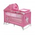 Манеж кровать Bertoni (Lorelli) Nanny 2 Plus Rocker  Pink Kitten