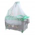 Манеж кровать Bertoni (Lorelli) SLEEP'N'DREAM ROCKER Green&Grey Snail 1705